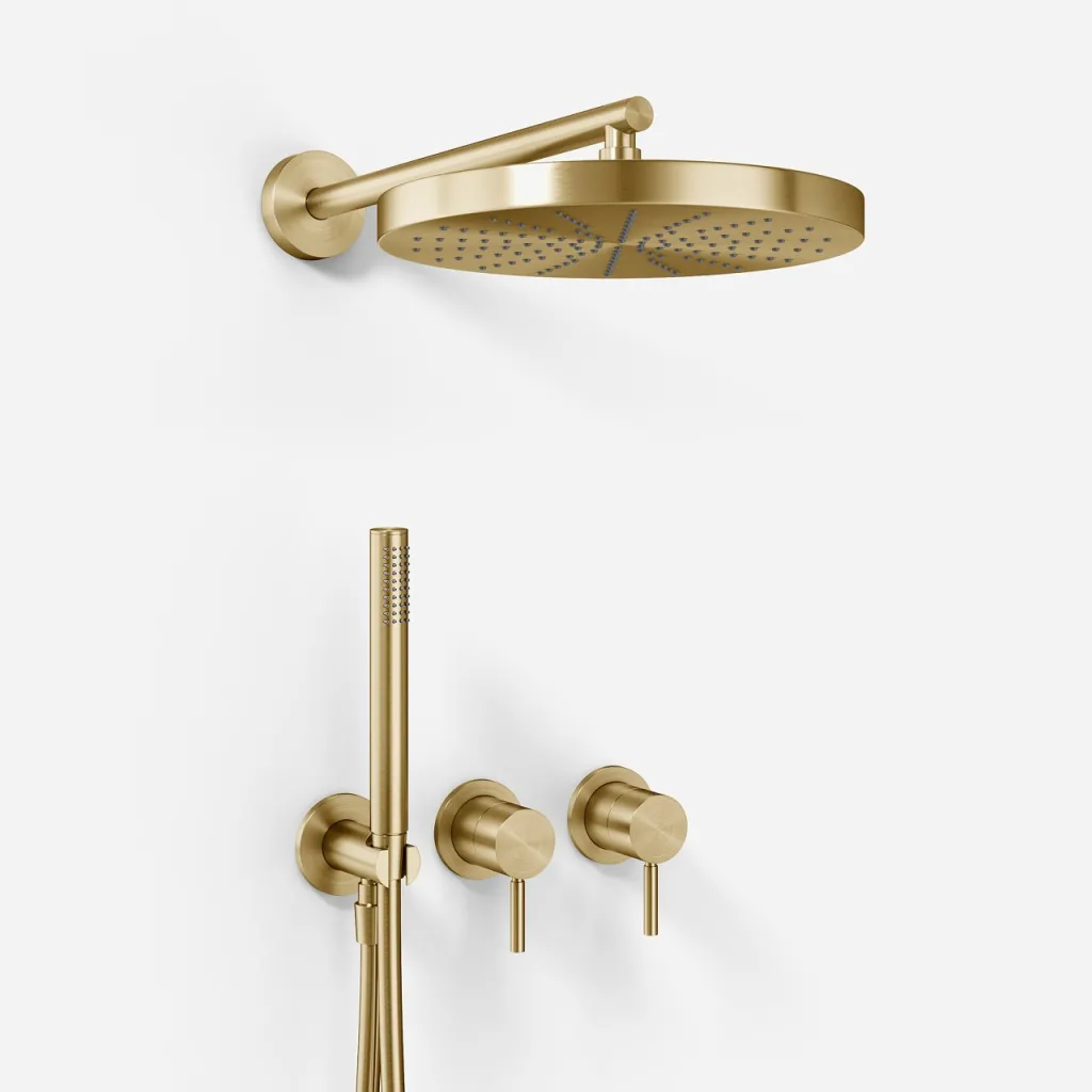 Semplice SBR801 S02 - Ø 28 cm, Wand, PVD-gebürstetes Messing