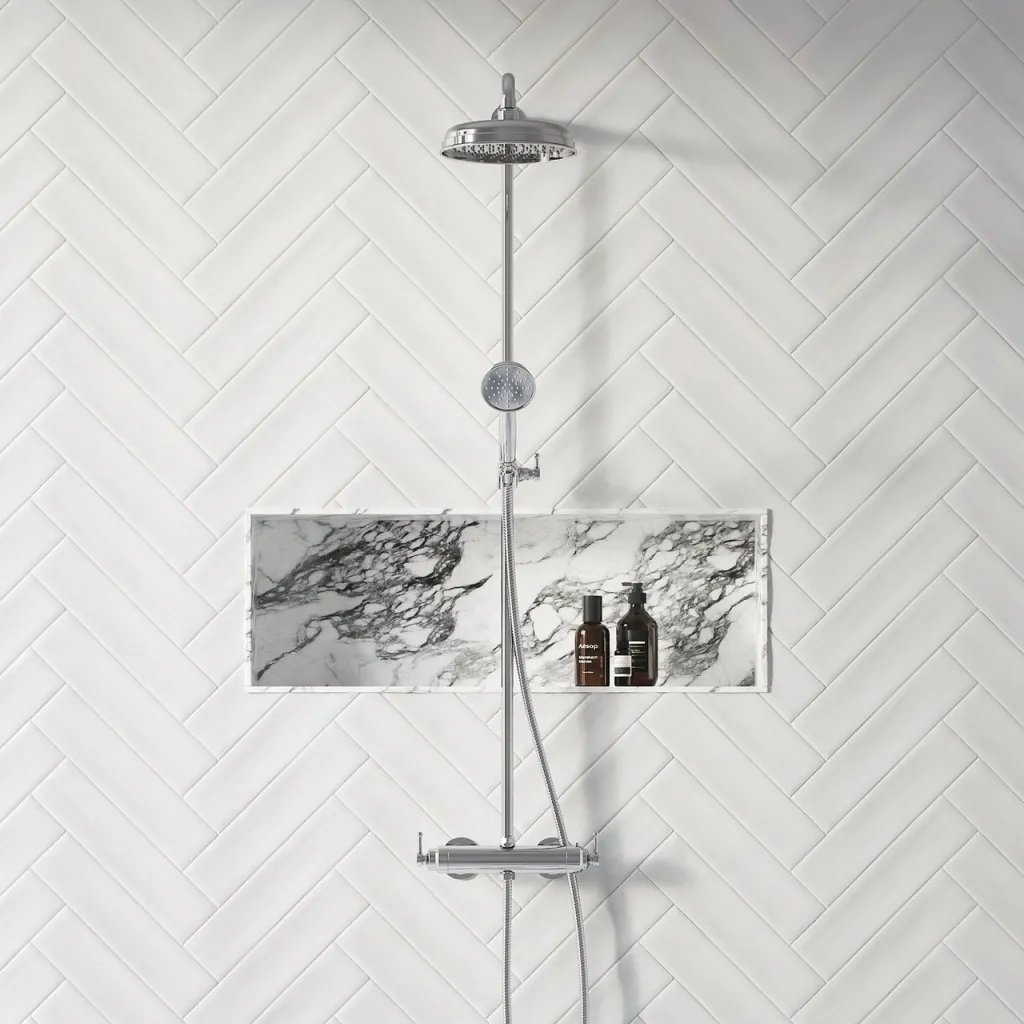 Hassel&Teudt HRL10 S01 - SmartTerm Duschstangenset mit Ø21 cm. Rain DeLuxe mit EasyClean, Chrom