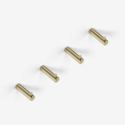 Semplice PS18 S01 - 4 x Haken, PVD gebürstetes Messing