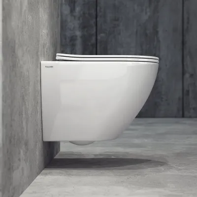 Dodo PD18 - Toilette aus weißem Porzellan mit Vortex-Spülung + EasyClean-Beschichtung
