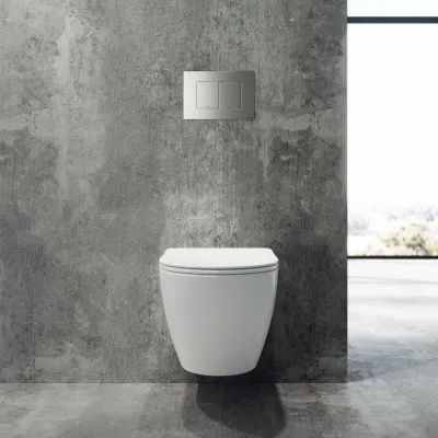 Dodo PD18 - Toilette aus mattweißem Porzellan mit Vortex-Spülung + EasyClean-Beschichtung