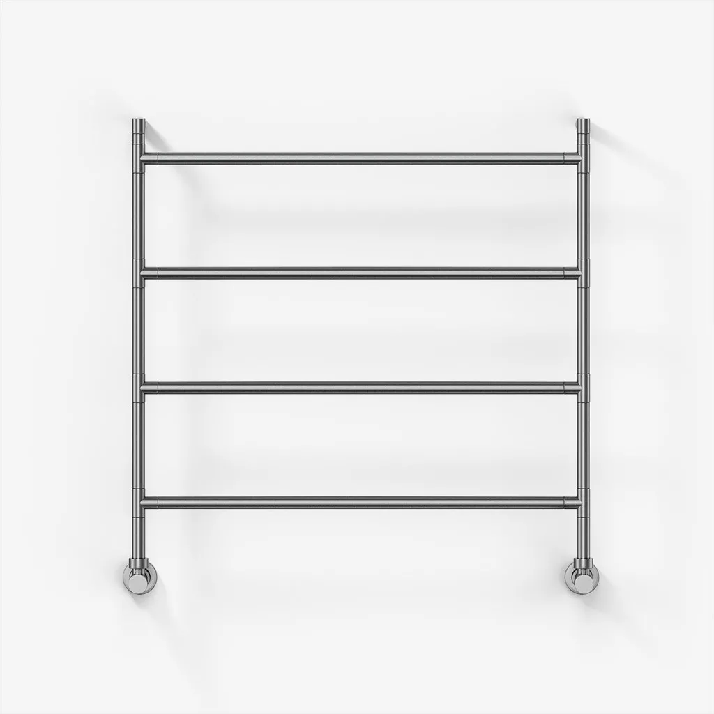 Vetro Nostromo 482/4 - 80x80, Handtuchhalter auf Wasserbasis, gebürsteter Stahl
