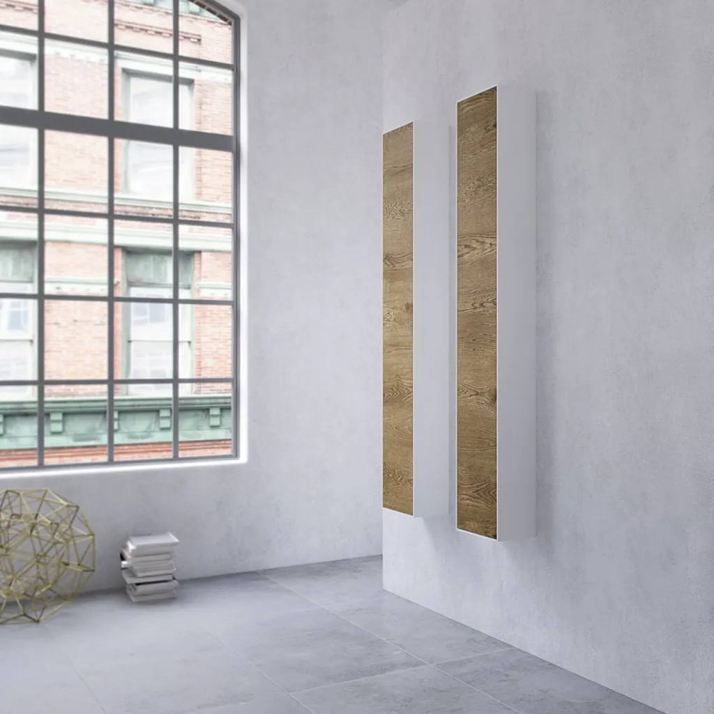 Copenhagen Chic CC1630 - Hoher Schrank aus Mattvid Corian® und roher Wildeiche