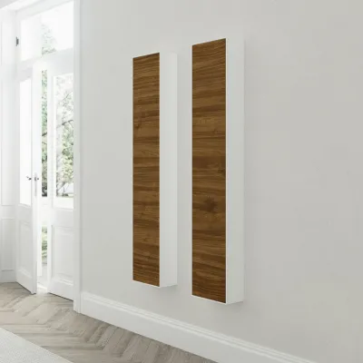 Copenhagen Chic CC1630 - Hoher Schrank aus Mattvid Corian® und amerikanischem Nussbaum