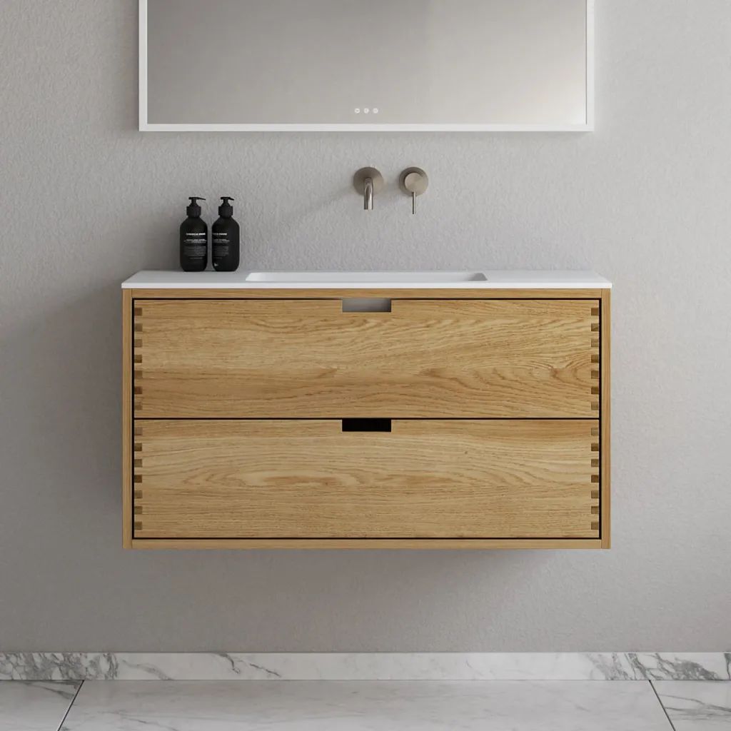 CPH Tapwork Soho 100 - MKII, mit Fingerklopfen bearbeitete Schränke aus natürlicher Eiche, einschließlich Mathvid SolidTec®-Spüle