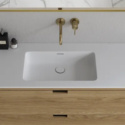CPH Tapwork Soho 90 - MKII, mit Fingerklopfen bearbeitete Schränke aus natürlicher Eiche, einschließlich Mathvid SolidTec®-Spüle