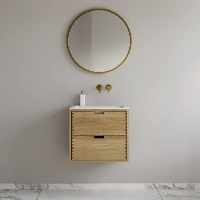 CPH Tapwork Soho 60 - MKII, mit Fingerklopfen bearbeitete Schränke aus natürlicher Eiche, einschließlich Mathvid SolidTec®-Spüle