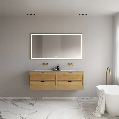 CPH Tapwork Soho 160D - MKII, Schränke in Natureiche, inklusive mattweißer SolidTec-Spüle