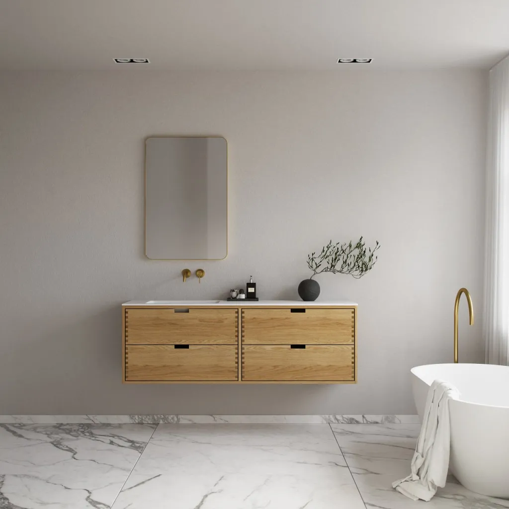 CPH Tapwork Soho 160L - MKII, Schrankfronten mit Fingerzapfung in Eiche Natur inklusive Mathvid SolidTec® Spüle