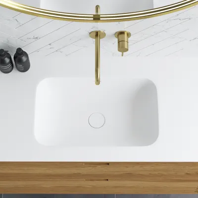 CPH Tapwork Soft 160R - MKII, Schrankfronten mit Fingerzapfung in Eiche Natur inklusive Mathvid SolidTec® Spüle