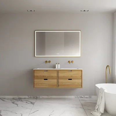 CPH Tapwork Soho 140D - MKII, mit Fingerklopfen bearbeitete Schränke aus natürlicher Eiche, einschließlich Mathvid SolidTec®-Spüle