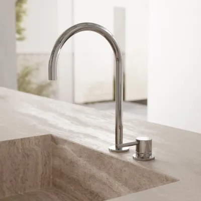 Semplice SHV405 S03 - Küchenarmatur mit schwenkbarem Auslauf (Ø 0), Chrom