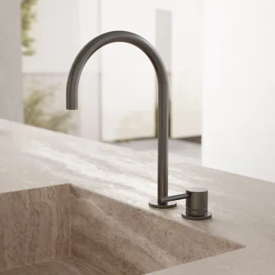Semplice SHV405 S03 - Küchenarmatur mit schwenkbarem Auslauf, PVD Matt Gun Metal