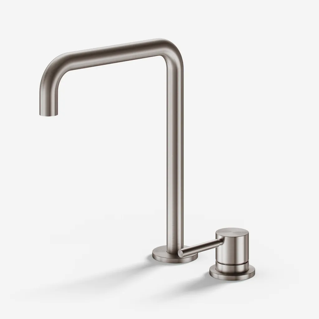 Semplice SHV405 S04 - Küchenmischer mit schwenkbarem Auslauf, PVD-gebürsteter Stahl