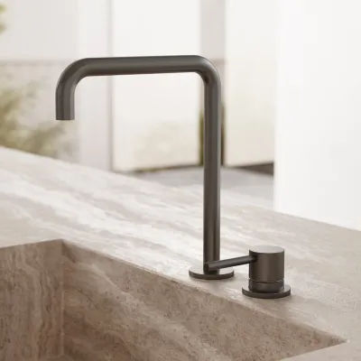 Semplice SHV405 S04 - Küchenarmatur mit Schwenkauslauf, PVD Matt Gun Metal