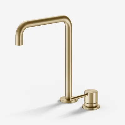 Semplice SHV405 S04 - Küchenmischer mit schwenkbarem Auslauf, PVD Brushed Brass