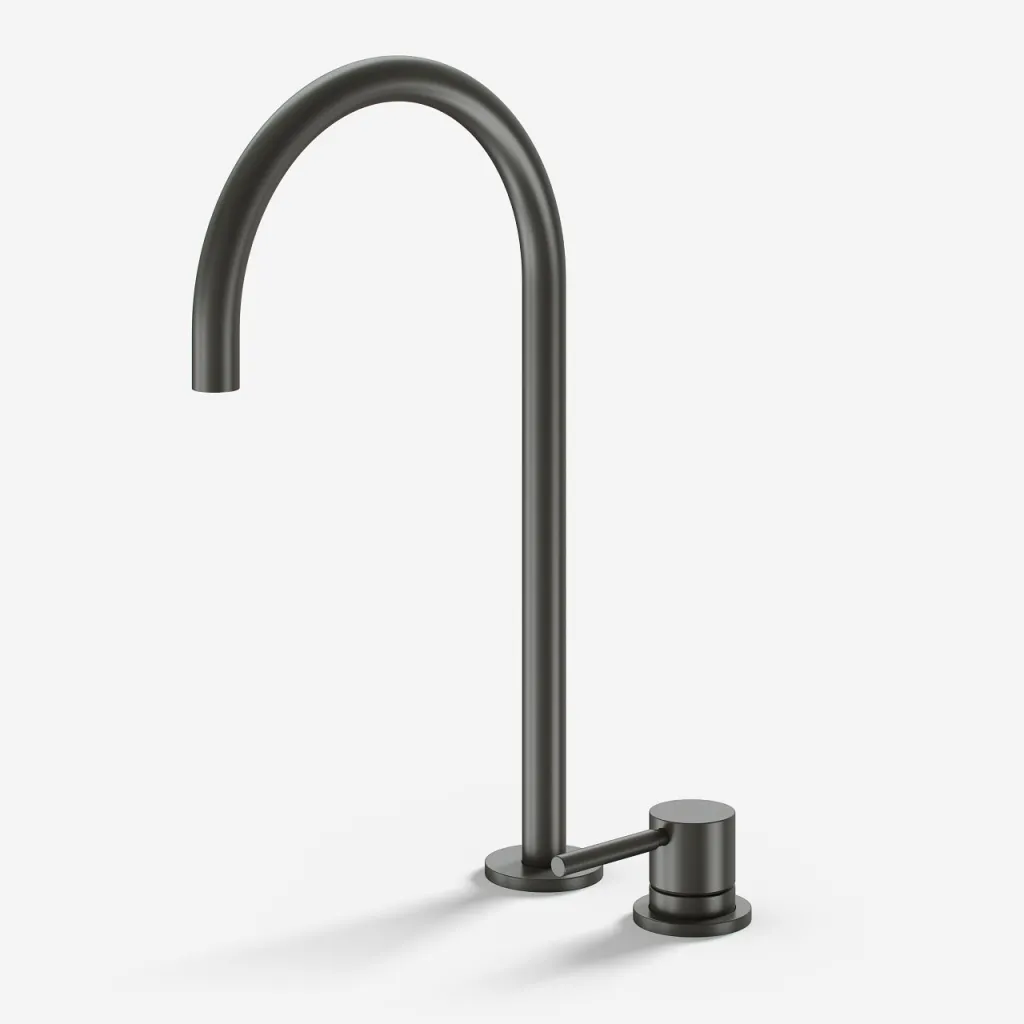 Semplice SHV405 S05 - Handwaschbeckenmischer mit festem Auslauf, PVD Matt Gun Metal