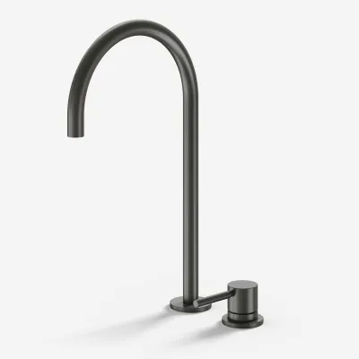 Semplice SHV405 S05 - Handwaschbeckenmischer mit festem Auslauf, PVD Matt Gun Metal