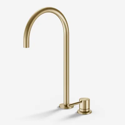 Semplice SHV405 S05 - Waschtischmischer mit festem Auslauf, PVD Brushed Brass