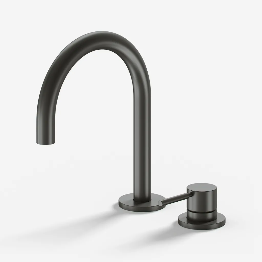 Semplice SHV505 S01 - Handwaschbeckenmischer mit festem Auslauf, PVD Matt Gun Metal