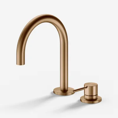 Semplice SHV505 S01 - Waschtischmischer mit festem Auslauf, PVD Brushed Copper