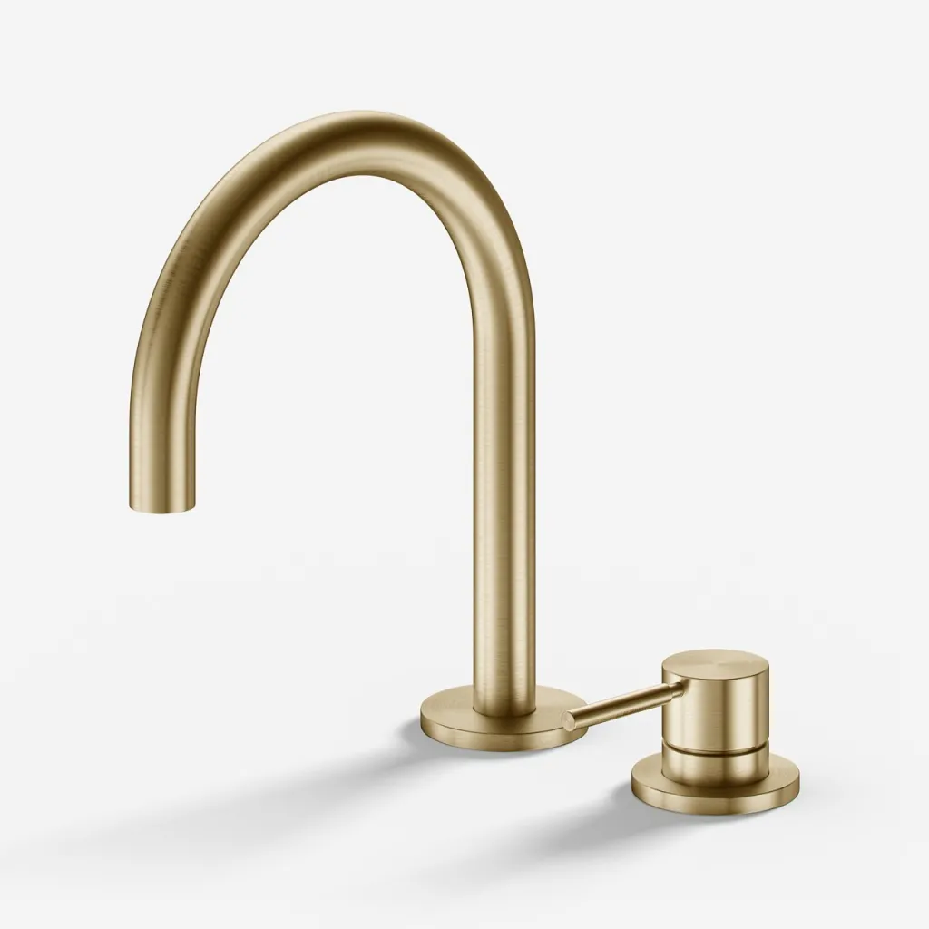 Semplice SHV505 S01 - Waschtischmischer mit festem Auslauf, PVD Brushed Brass
