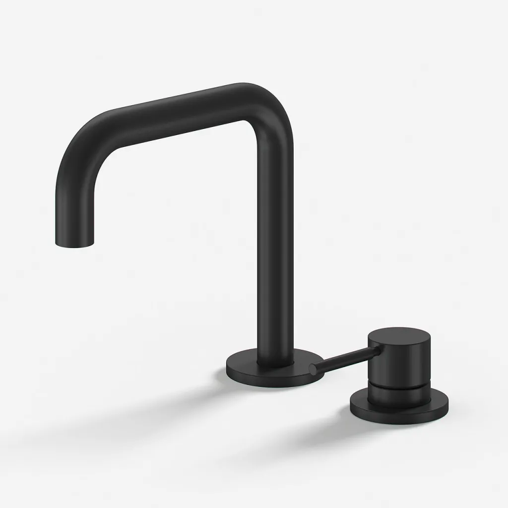 Semplice SHV505 S02 - Waschtischmischer mit festem Auslauf, Mattschwarz