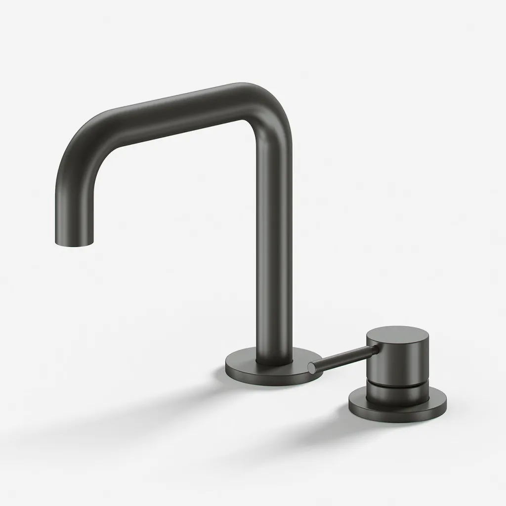 Semplice SHV505 S02 - Handwaschbeckenmischer mit festem Auslauf, PVD Matt Gun Metal