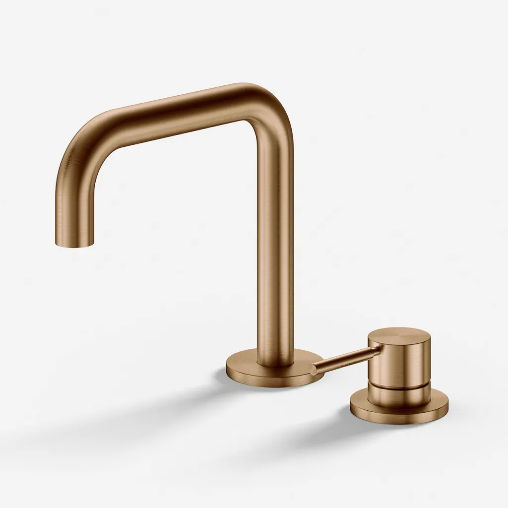 Semplice SHV505 S02 - Waschtischmischer mit festem Auslauf, PVD Brushed Copper