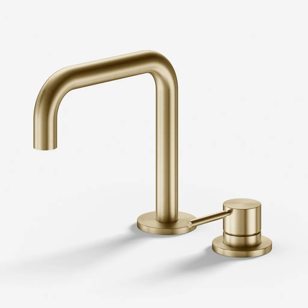 Semplice SHV505 S02 - Waschtischmischer mit festem Auslauf, PVD Brushed Brass