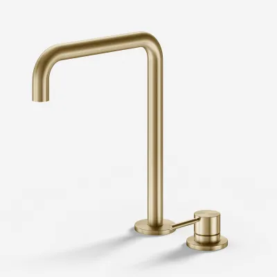 Semplice SHV505 S04 - Küchenmischer mit schwenkbarem Auslauf, PVD Brushed Brass