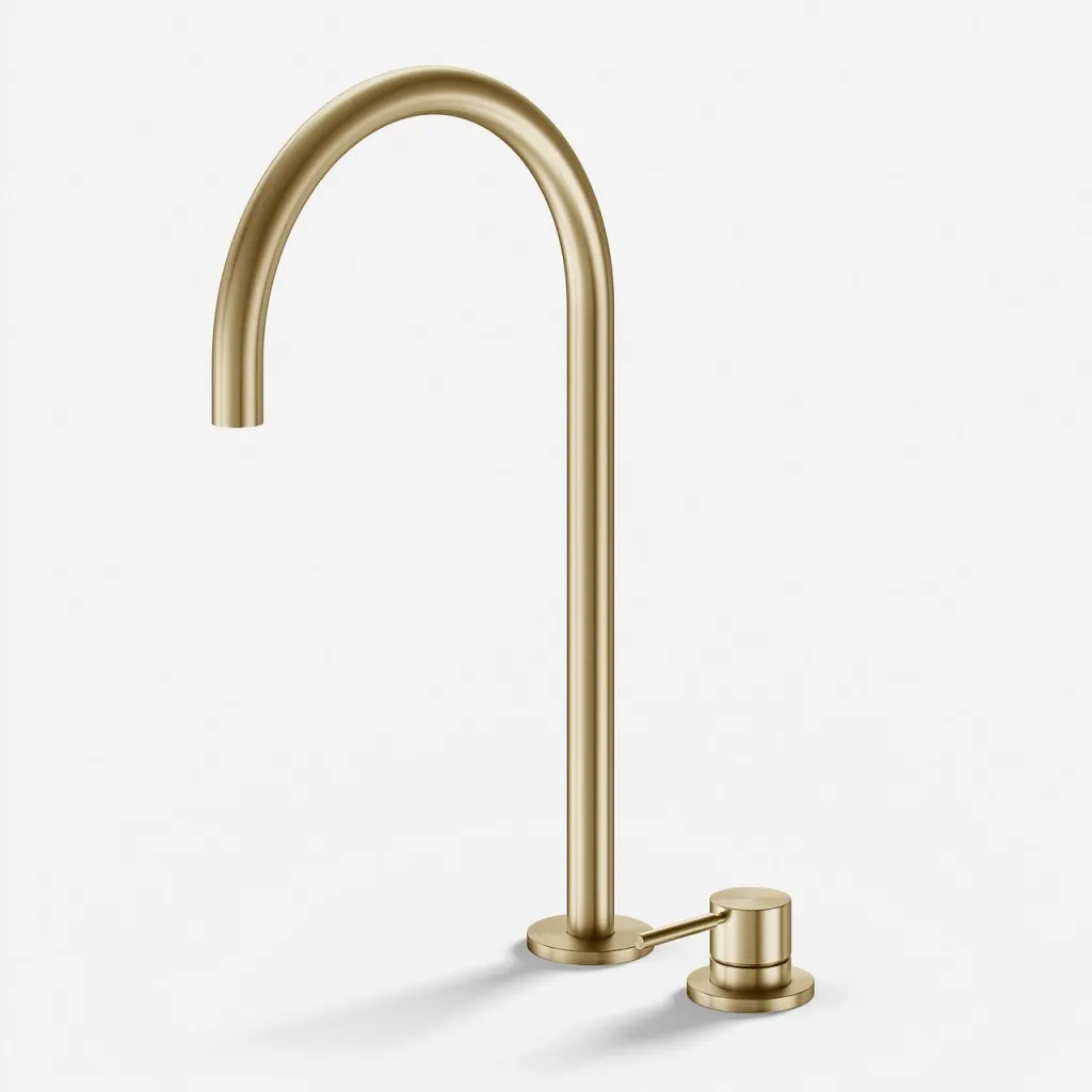 Semplice SHV505 S05 - Waschtischmischer mit festem Auslauf, PVD Brushed Brass