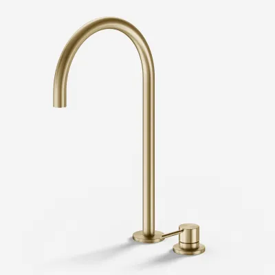 Semplice SHV505 S05 - Waschtischmischer mit festem Auslauf, PVD Brushed Brass