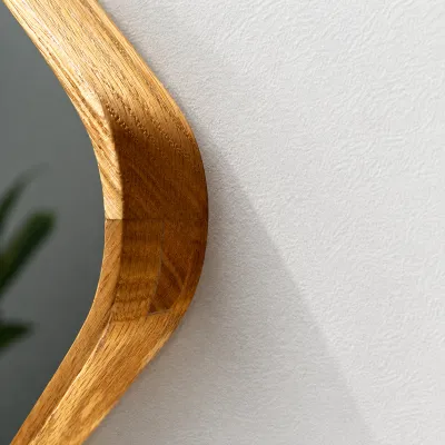 Noorwork NM6080 - 60 x 80 cm, Schreiner-Spiegel mit Holzrahmen aus geölter Eiche