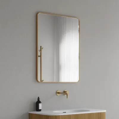 Noorwork NM6080 - 60 x 80 cm, Schreiner-Spiegel mit Holzrahmen aus geölter Eiche