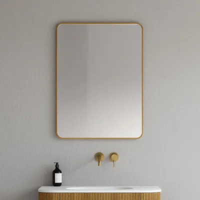 Noorwork NM6080 - 60 x 80 cm, Schreiner-Spiegel mit Holzrahmen aus geölter Eiche