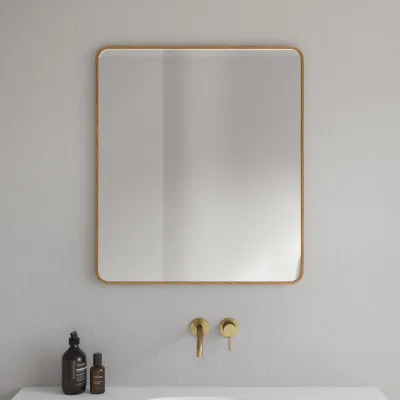 Noorwork NM7080 - 70 x 80 cm, Schreiner-Holzrahmen-Spiegel aus geölter Eiche
