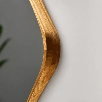 Noorwork NM7014 - 70 x 140 cm, Schreiner-Holzrahmen-Spiegel aus geölter Eiche