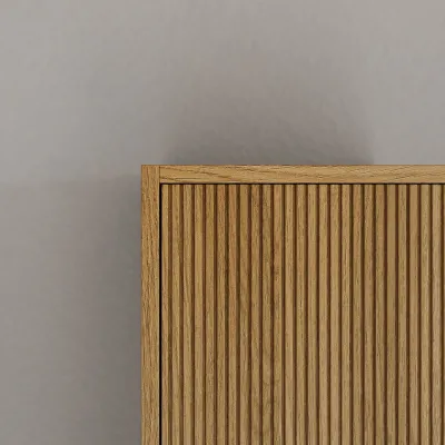 Noorwork NHC4117 - 40 x 16 x 170 cm, hoher Schreinerschrank aus Eiche natur 