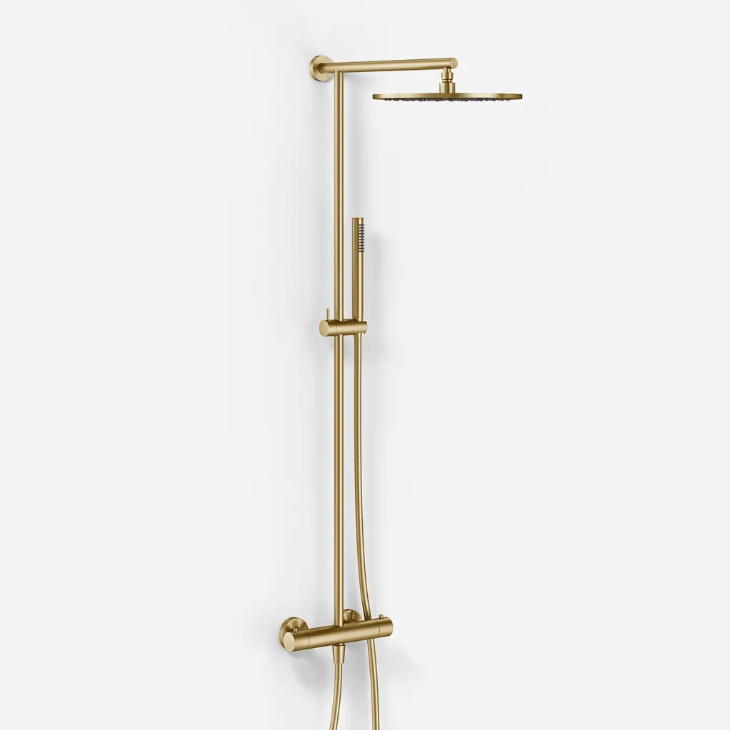 Semplice SRL10 S03 - SmartTerm, Rain DeLuxe Ø30 cm, PVD-gebürstetes Messing