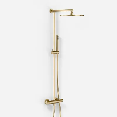 Semplice SRL10 S03 - SmartTerm, Rain DeLuxe Ø30 cm, PVD-gebürstetes Messing