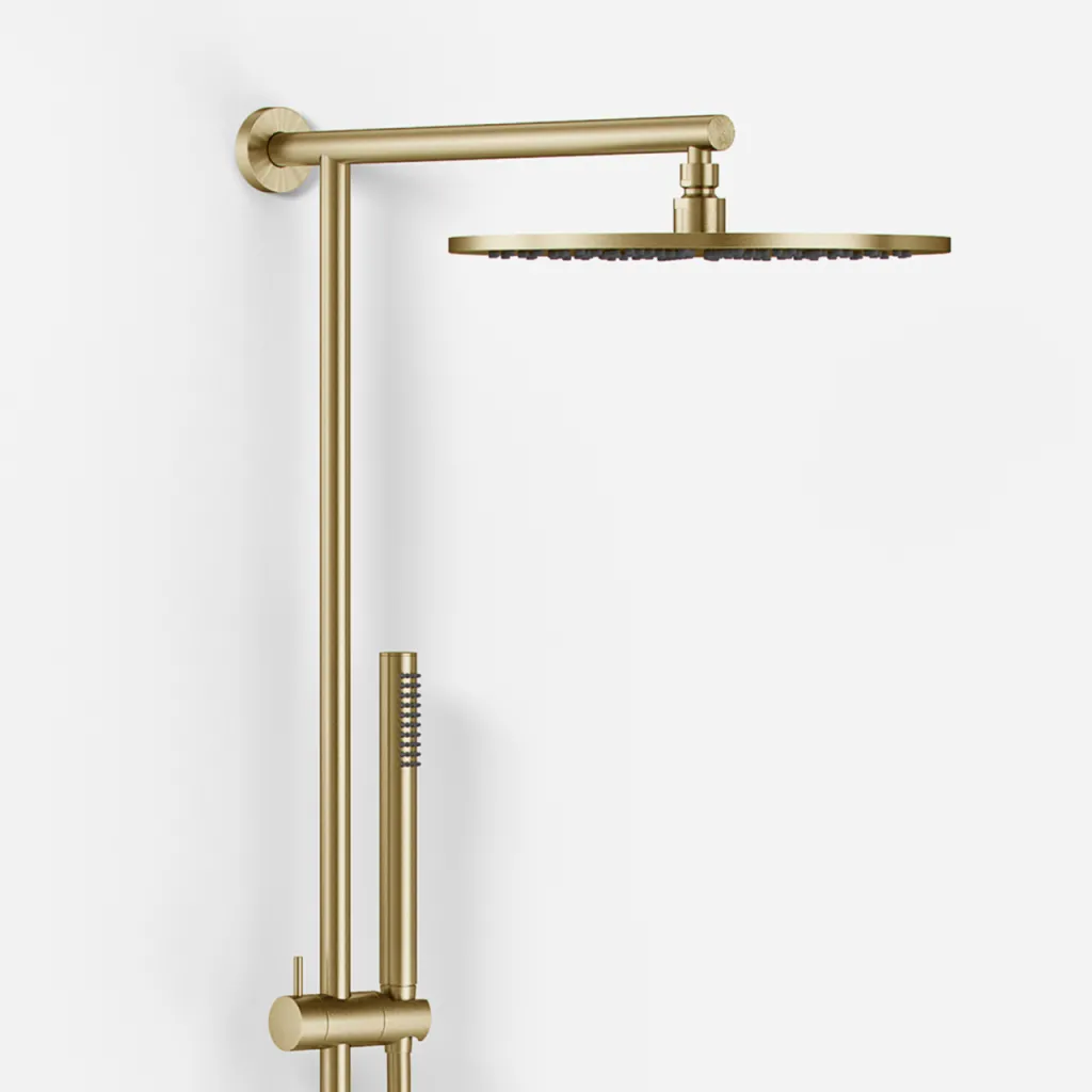 Semplice SRL10 S03 - SmartTerm, Rain DeLuxe Ø30 cm, PVD-gebürstetes Messing