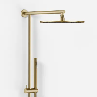 Semplice SRL10 S03 - SmartTerm, Rain DeLuxe Ø30 cm, PVD-gebürstetes Messing