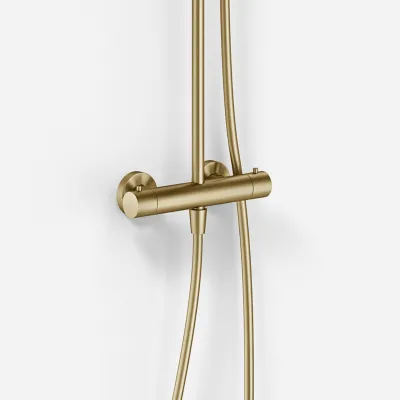 Semplice SRL10 S03 - SmartTerm, Rain DeLuxe Ø30 cm, PVD-gebürstetes Messing