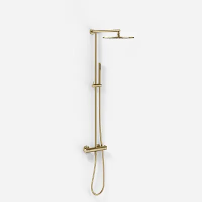 Semplice SRL10 S03 - SmartTerm, Rain DeLuxe Ø30 cm, PVD-gebürstetes Messing