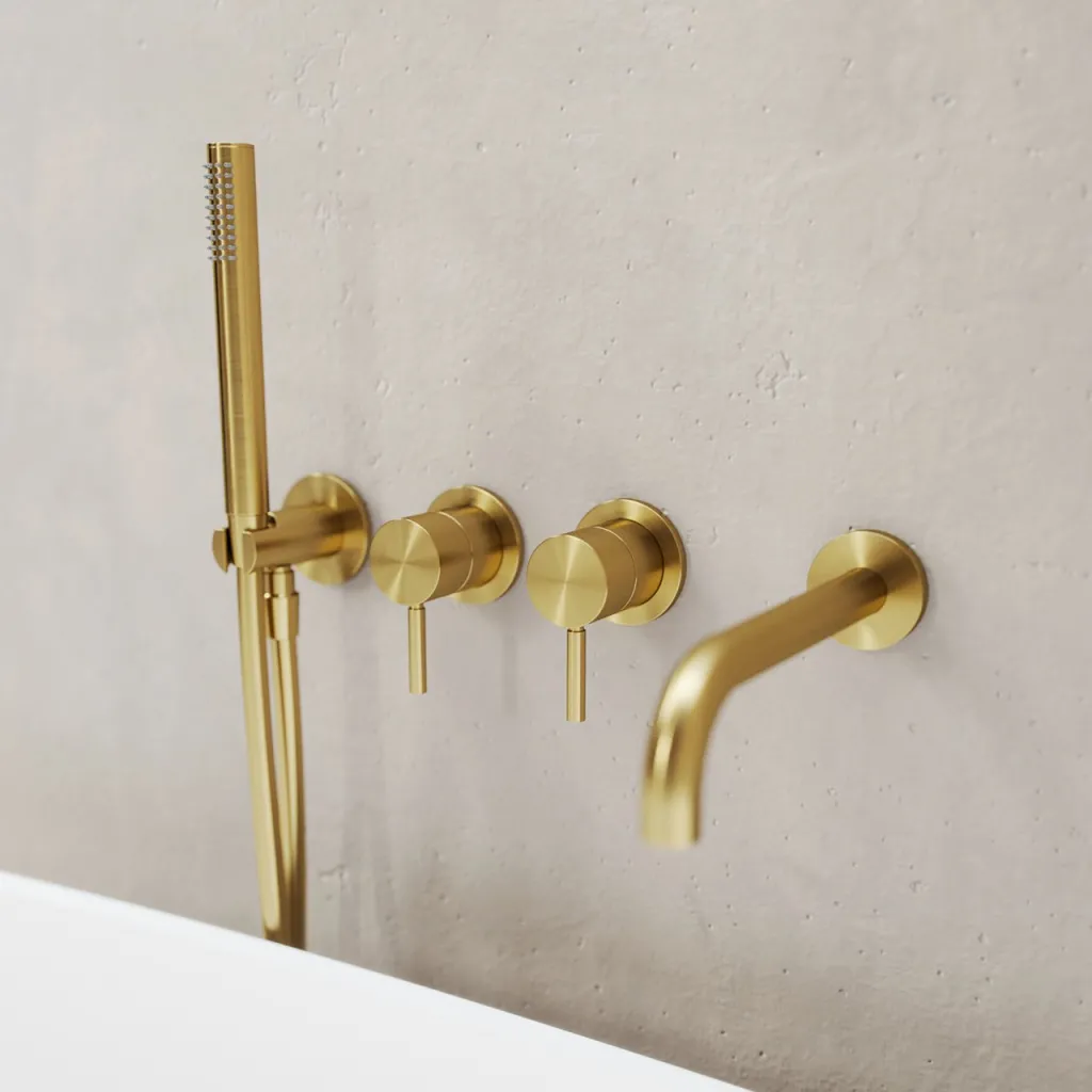 Semplice SBR801 S11 - Badewanne/Dusche, PVD-gebürstetes Messing
