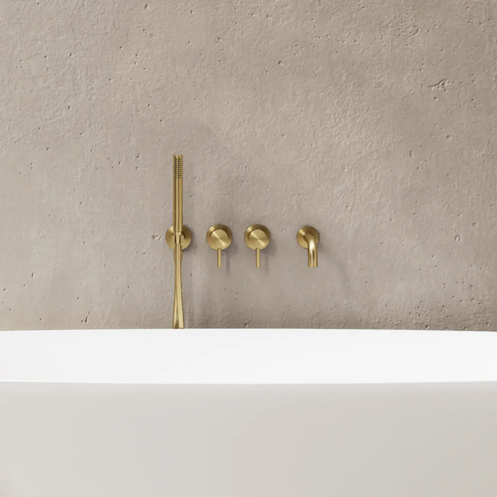 Semplice SBR801 S11 - Badewanne/Dusche, PVD-gebürstetes Messing