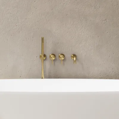 Semplice SBR801 S11 - Badewanne/Dusche, PVD-gebürstetes Messing