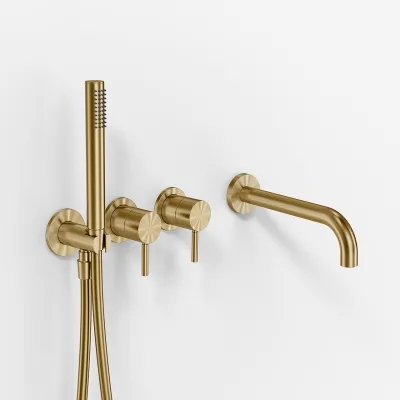Semplice SBR801 S11 - Badewanne/Dusche, PVD-gebürstetes Messing