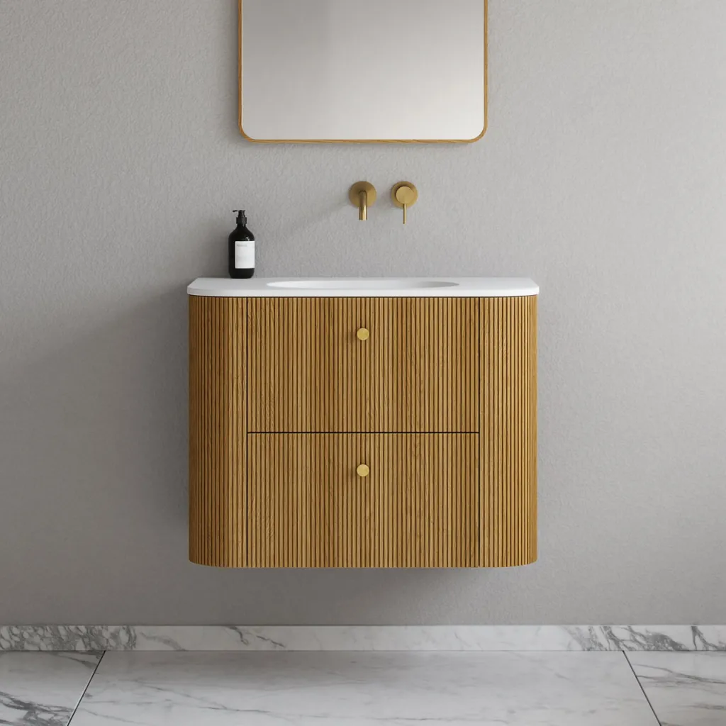 Noorwork 80 - Küchenschränke aus Eiche Natur inklusive mattweißer Corian®-Spültischplatte